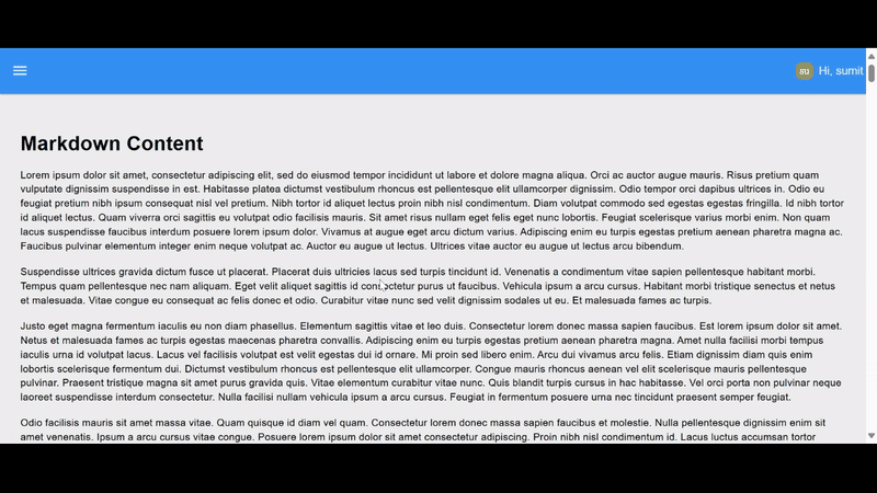 Image showing the dashboard with default header "Image showing the dashboard with default header"